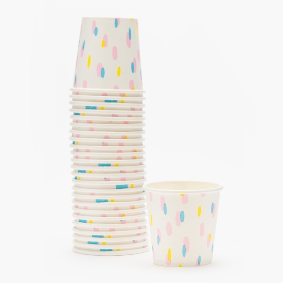Pahare carton zero plastic bio Artwork 120ml, 25 buc