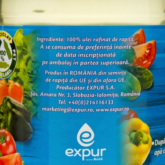 Ulei rafinat de rapiță Untdelemn Omega 3, 1l