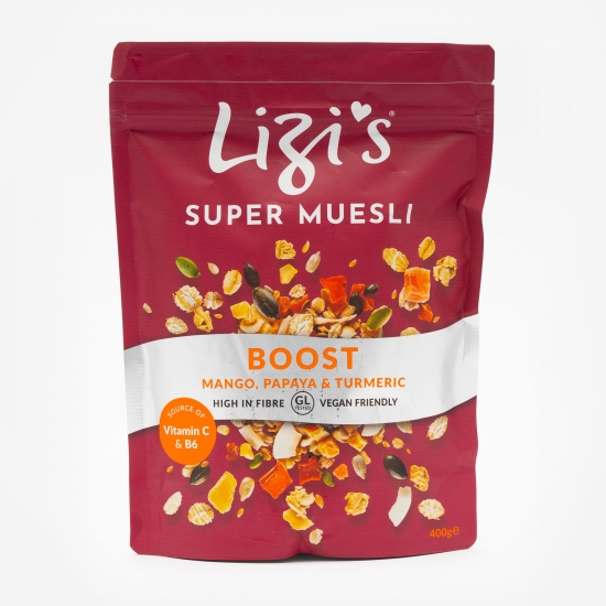 Super musli Boost mango, papaya și turmeric 400g