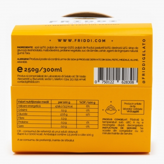 Înghețată cu mango și fructul pasiunii, 0.3l