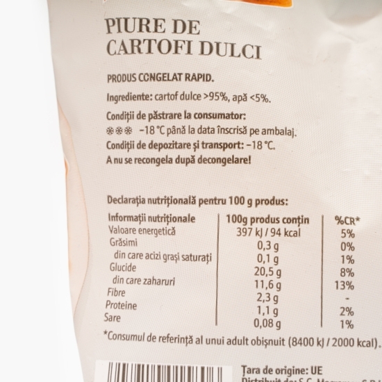 Piure de cartofi dulci 400g