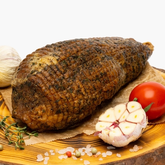 Jambon de porc afumat cu lemn de cireș și măr 350g