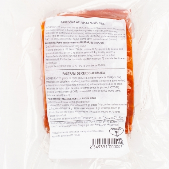 Pastramă afumată numa' bine 400g