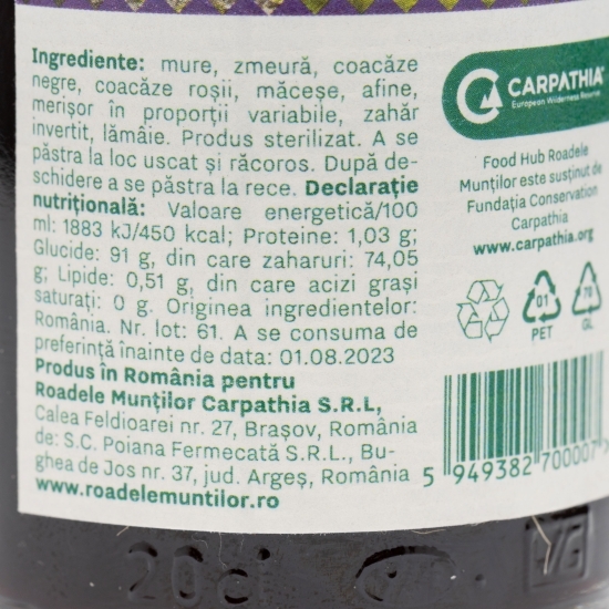 Sirop din fructe de pădure de la munte 0.2l