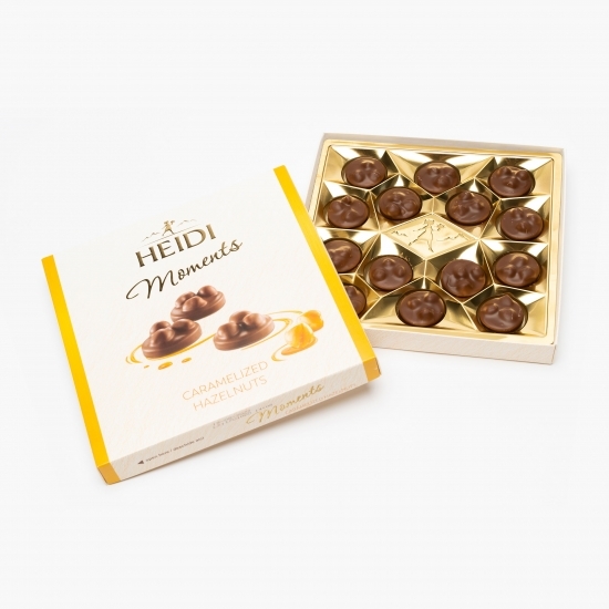 Praline din ciocolată lapte cu alune de pădure caramelizate 142g