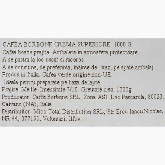 Crema Superiore 1000g, cafea boabe
