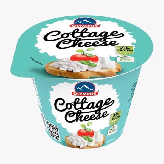 Granule de brânză Cottage cu smântână 2% grăsime 180g