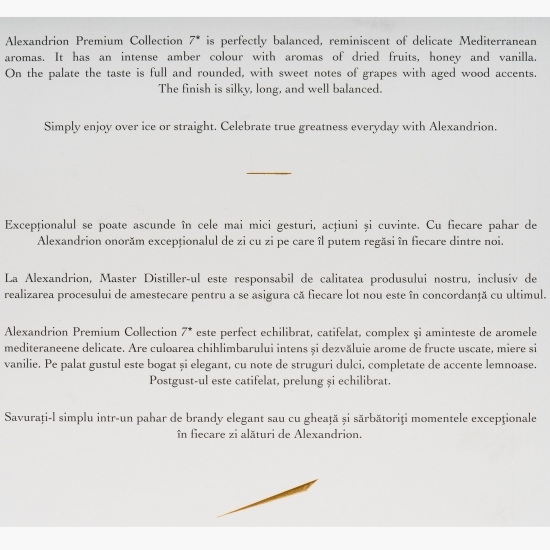 Brandy 7*, 40% alc., 0.7l + 2 pahare