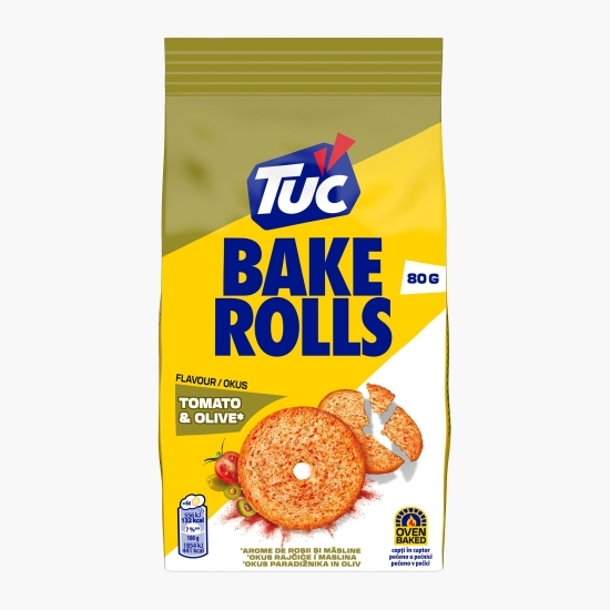 Rondele Bake Rolls cu roșii și măsline 80g