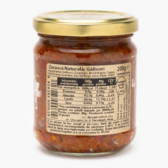Zacuscă naturală de gălbiori 200g