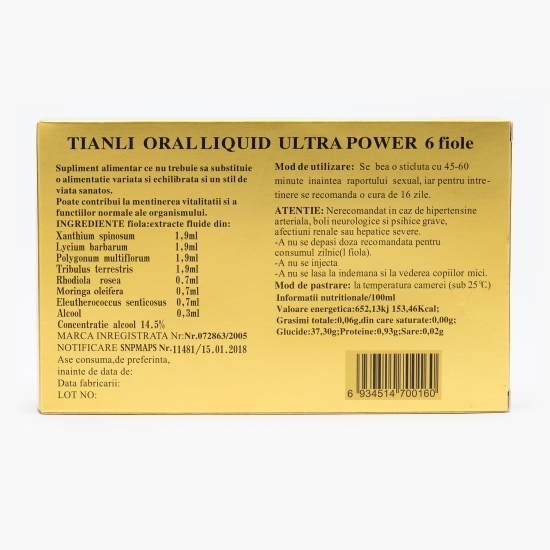 Creșterea potenței, Superior Quality Original, 6 fiole x10 ml