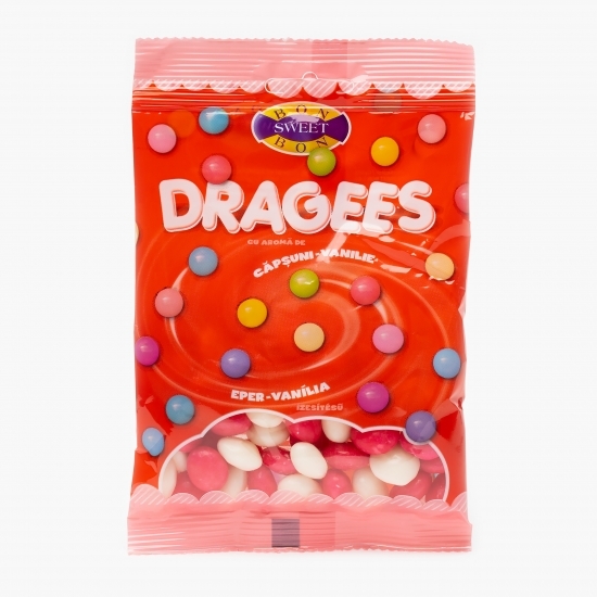 Drajeuri cu aromă de căpșuni și vanilie 100g