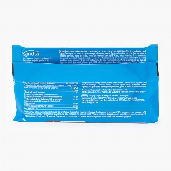 Ciocolată albă cu cremă de cappuccino 87g