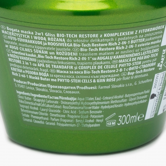 Mască de păr Bio-Tech Restore 300ml