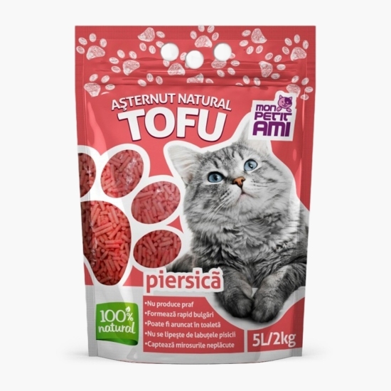  Așternut Tofu pentru pisici, piersică 5l