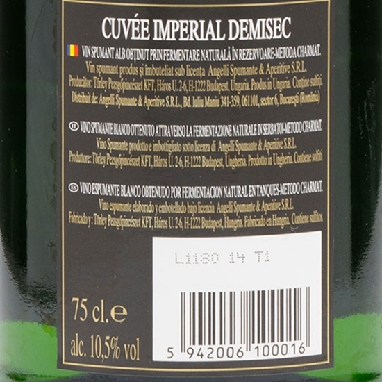 Pachet vin spumant demisec Cuvee Imperial 750ml + 2 pahare