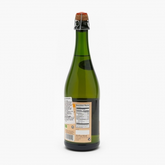 Suc de mere eco carbonatat cu aromă de piersici 0.75l