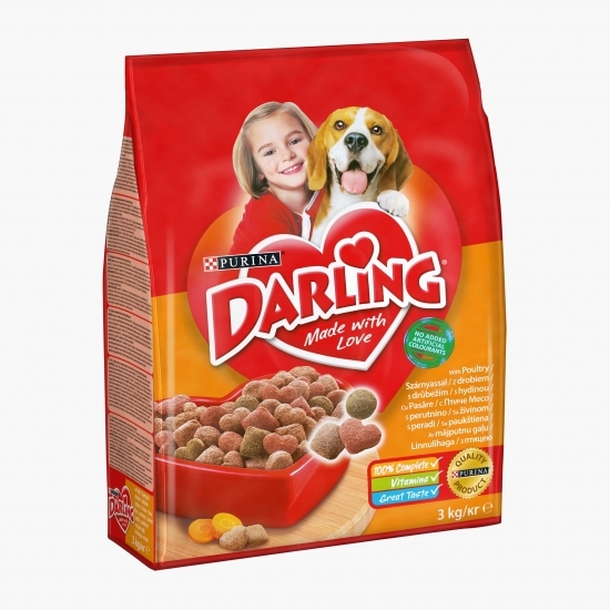 Hrană uscată pentru câini adult, 3Kg, cu pasăre și legume