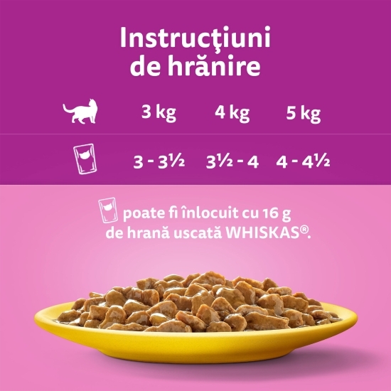 Hrană umedă pentru pisici adulte, 4 x 85g, carne de pasăre în sos 