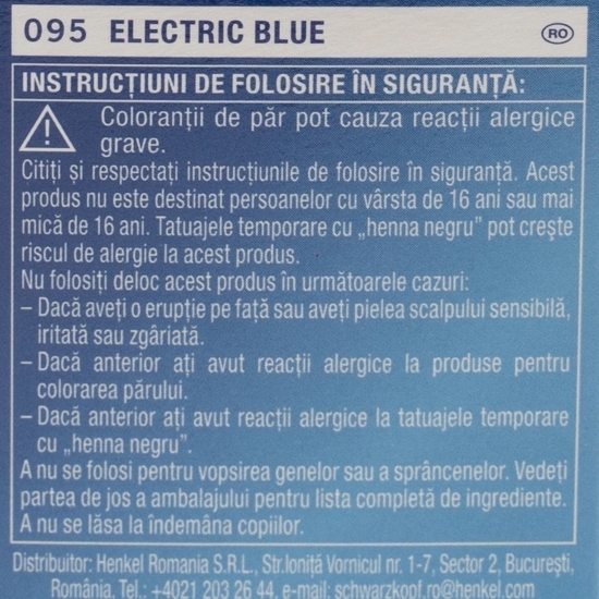 Vopsea de păr semi-permanentă Ultra Brights 095 Electric blue 80ml