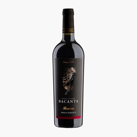 Vin roșu sec Bacanta, Barrique Merlot, 14.5%, 750ml