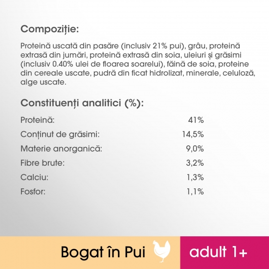 Hrană uscată pentru pisici adulte, 750g, cu pui