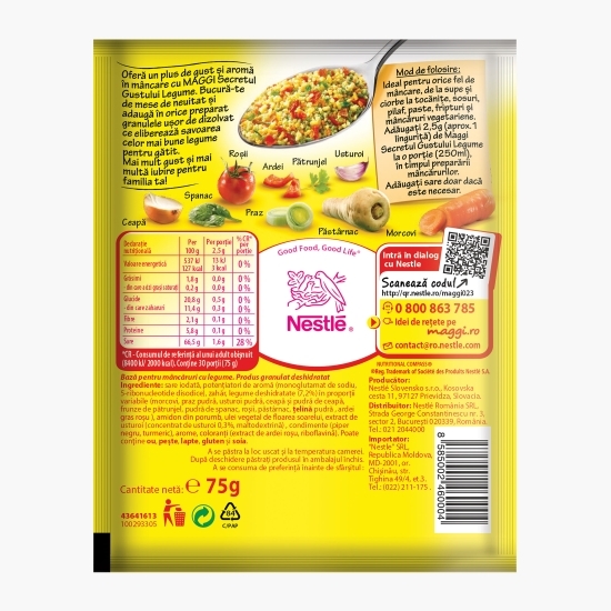 Bază pentru mâncăruri Secretul Gustului cu legume 75g