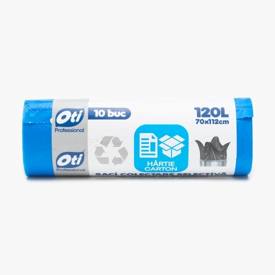 Saci colectare selectivă hârtie/carton 120l 70x120cm 10 buc