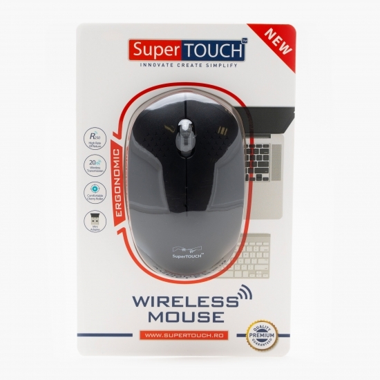 Mouse ergonomic fără fir, negru