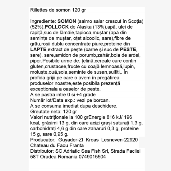 Rillettes de somon 120g