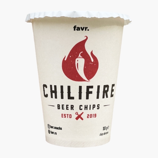 Chipsuri Chilifire din bere cu fulgi de chili 100g
