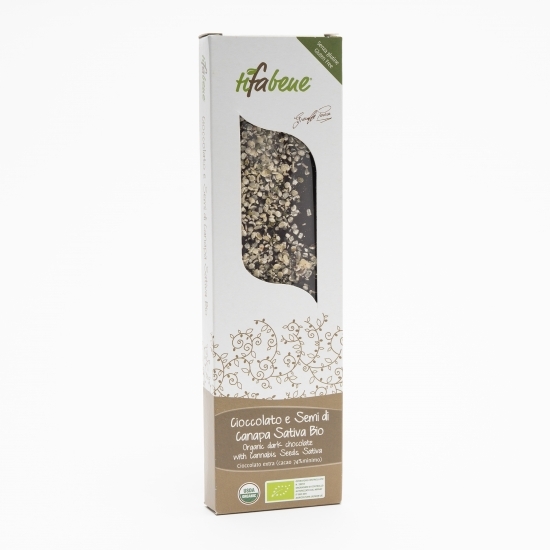 Ciocolată eco cu 74% cacao și semințe de cânepă 100g