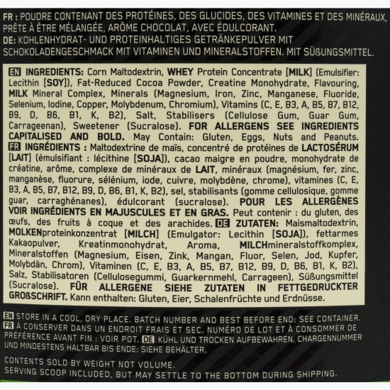 Gainer proteine Serious Mass, aromă ciocolată, 2.73kg