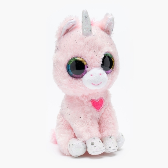 Jucărie de pluș, Unicorn Roz, 15cm
