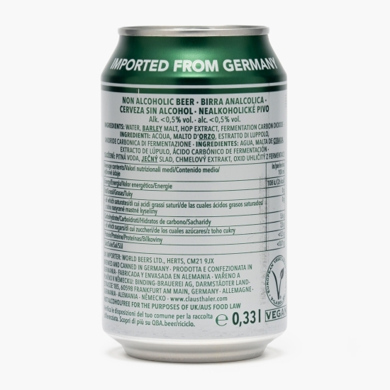 Bere blondă premium fără alcool doză 0.33l