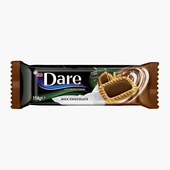 Biscuiți cu cereale integrale și ciocolată cu lapte 114g