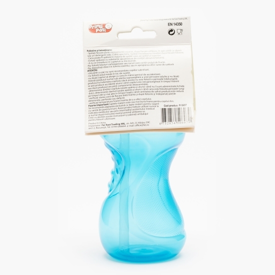 Cană sport cu pai albastru, 6+ luni, 320ml