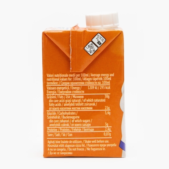 Smântână lichidă pentru gătit, 30% grăsime 200ml