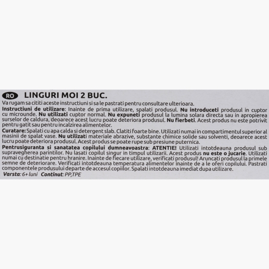 Set 2 lingurițe cu vârf moale, 6 luni+, roz