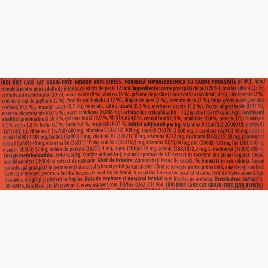 Hrană uscată pentru pisici adulte Indoor antistres, 400g