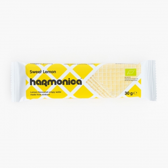 Napolitană ecologică cu lămâie 30g