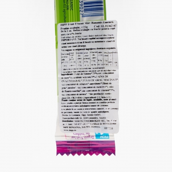 Baton eco măr, banană și zmeură 23g 