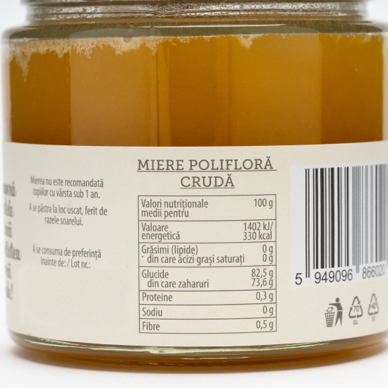 Miere polifloră crudă 270g