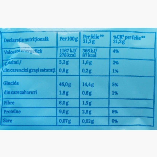  Pâine fără adaos de sare și zahăr 500g