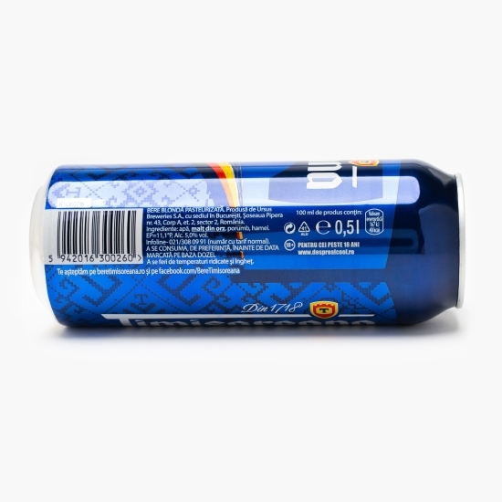 Bere blondă doză 0.5l 