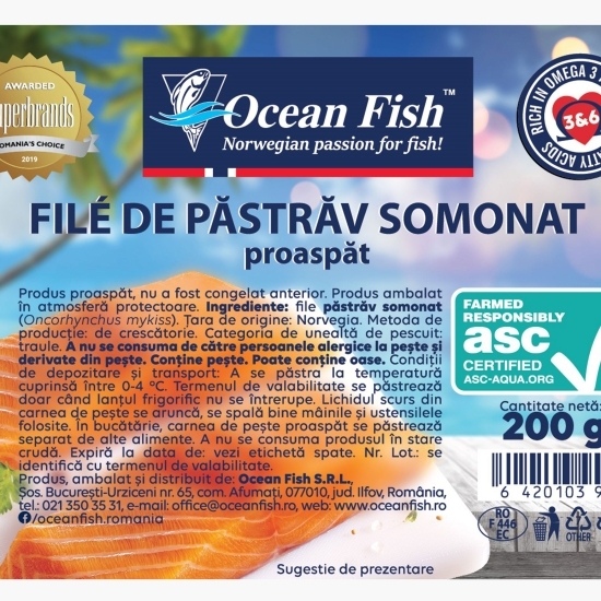 File de păstrăv somonat 200g