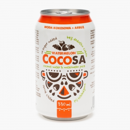 Apă de cocos naturală cu pepene roșu 330ml