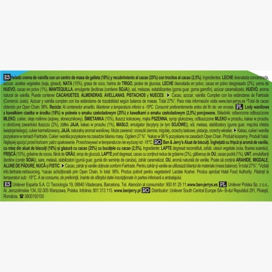 Înghețată Peaces Cookie Dough 10x16ml