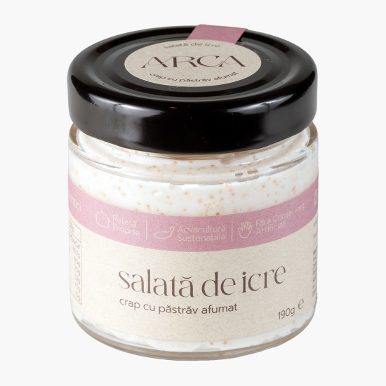Salată de icre de crap cu păstrăv afumat 190g