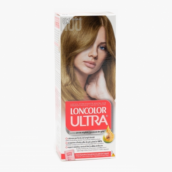 Vopsea permanentă pentru păr Ultra 8.1 blond bej 100ml